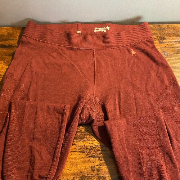 Smartwool Intraknit 200 Base Layer Merino Wool Maroon/Burnt Orange Bottoms - Picture 7 of 7